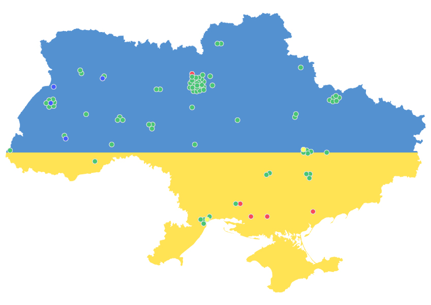 Χάρτης της Ουκρανίας