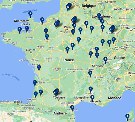 Tiendas JYSK en toda Francia.
