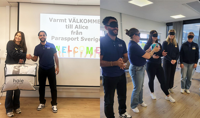 Ledaren Alice Berntsson från parasporten var med på JYSKs interna ledarskapsutbildning och pratade ledarskap utifrån sin erfarenhet inom sporten Five-a-side.