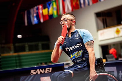 David Olsson at a table tennis competition