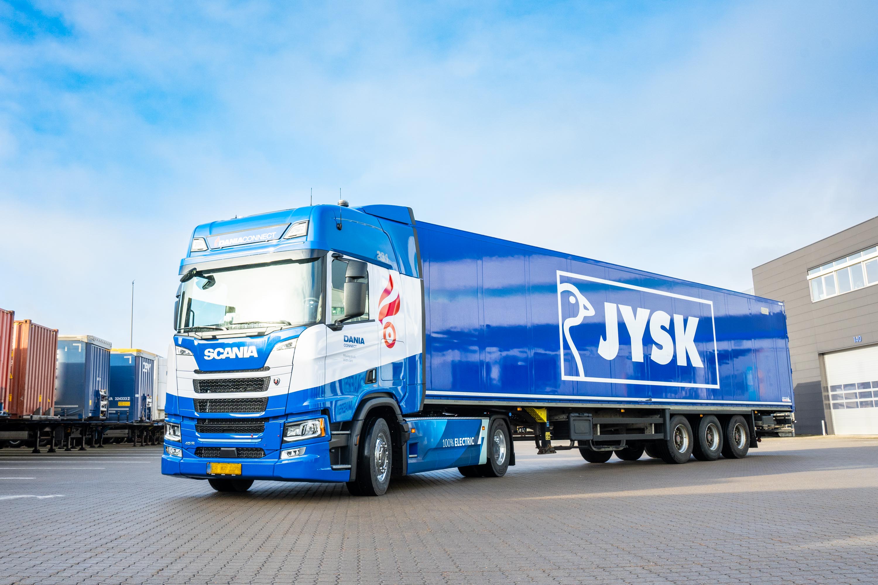 JYSK deploys electric trucks for container transport in Denmark