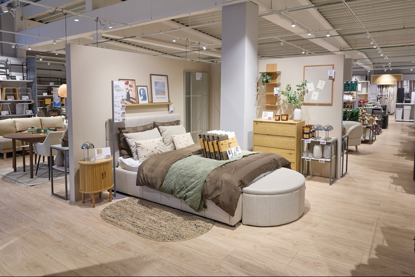 Soveværelse i en butik