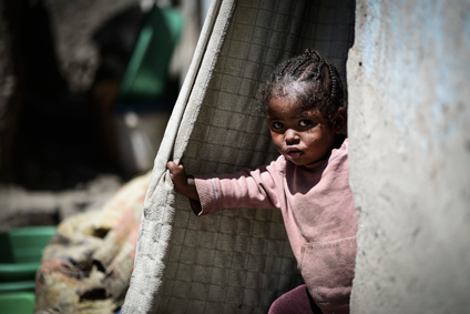 Tyttö Etiopiassa. (Valokuva: Jacob Stærk Jacobsen)