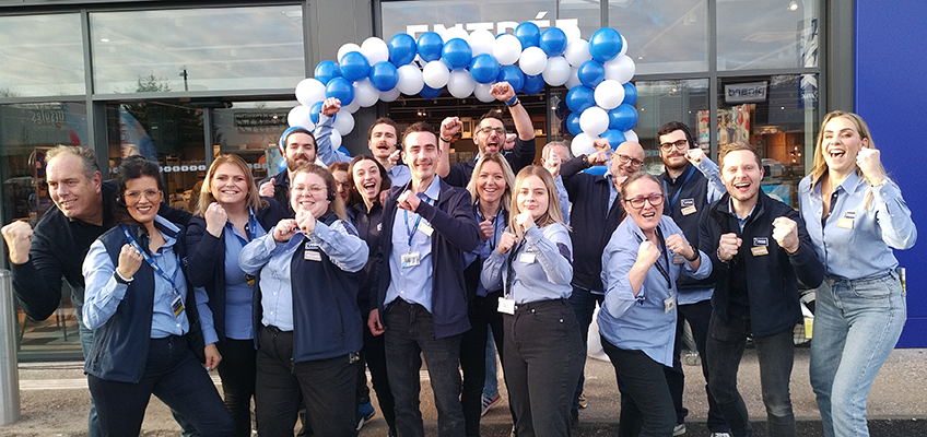 The team at the new store in Metz.