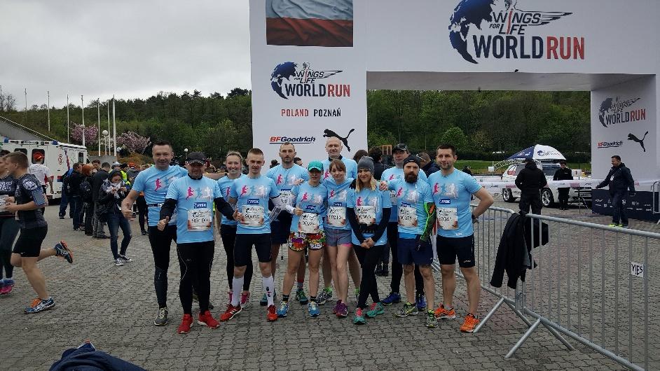 Participants in the Wings for Life World Run from KLUB BIEGACZY JYSK.