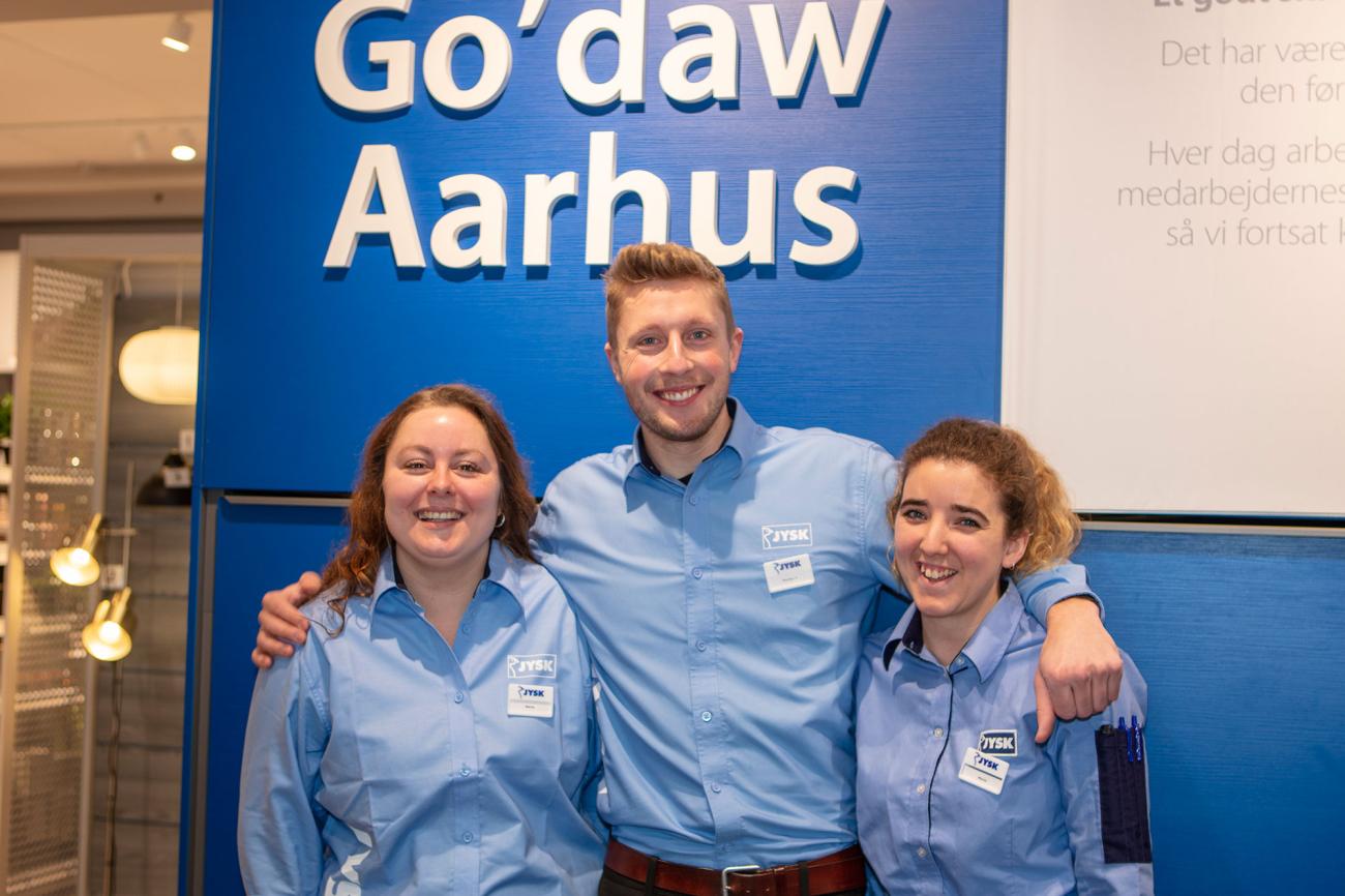 Store Manager Morten Fjelsted with his colleagues Marie and Maria.