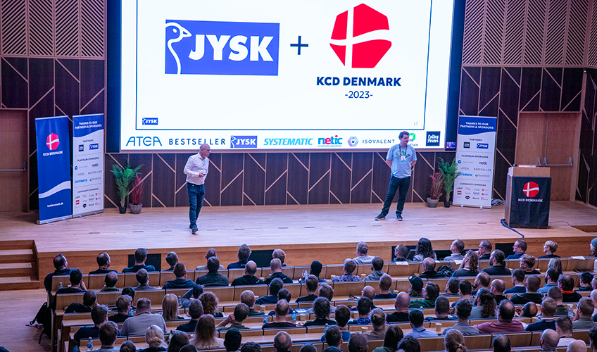 Peter and Ryan from JYSK welcome 400 IT enthusiasts to the KCDs in Denmark