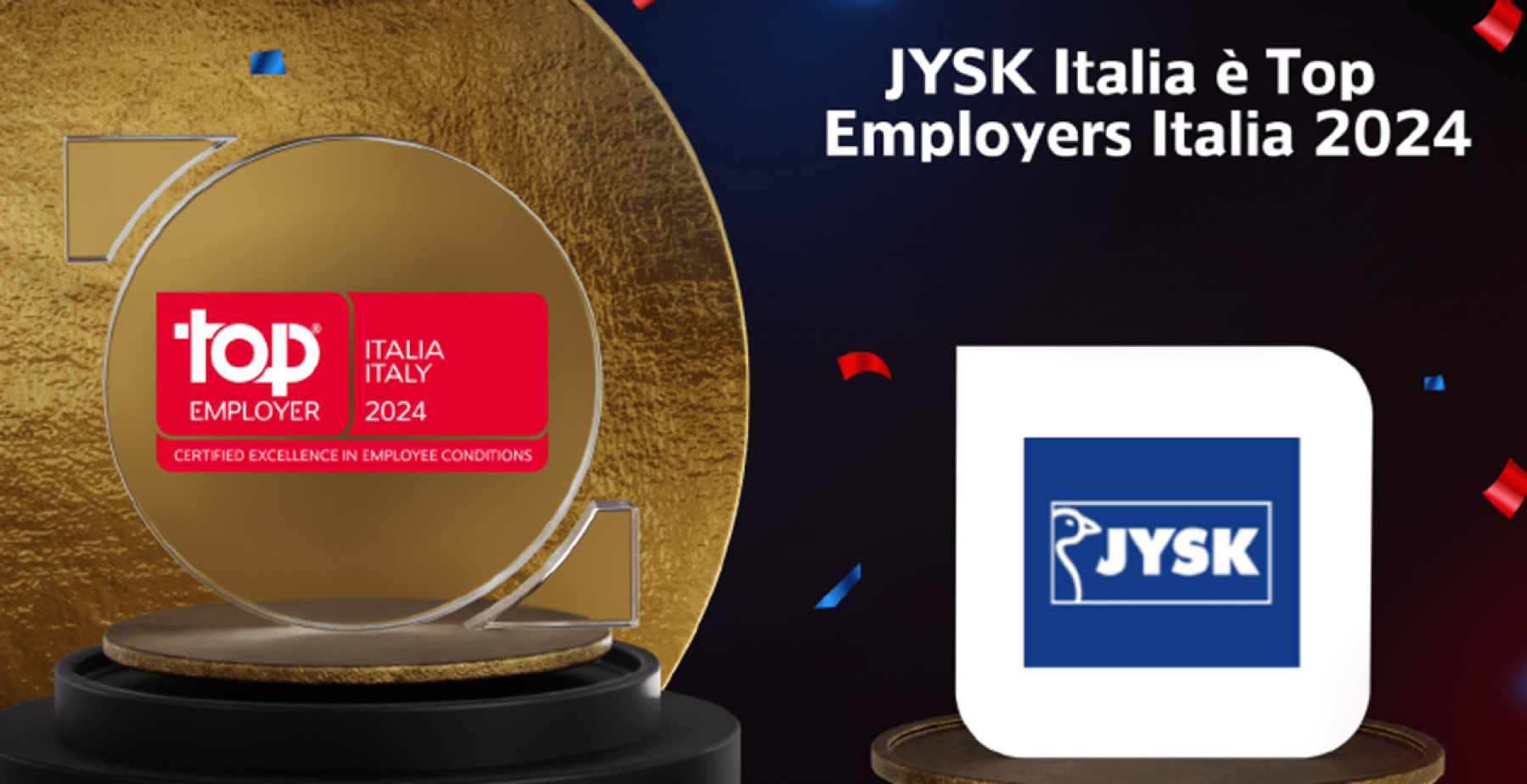 JYSK Italy receives Top Employer in Italy 2024
