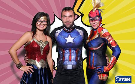 Cele mai tari super-eroi s-au întâlnit la Petrecerea Anuală JYSK
