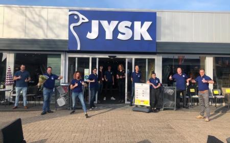 Happy employees at the opening of the storie in Texel, The Netherlands