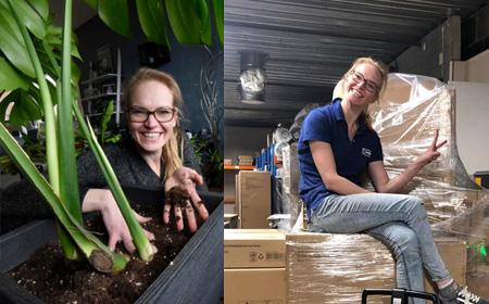 JYSK storemanager Marjo Bruijsten geeft afgedankte planten een tweede leven