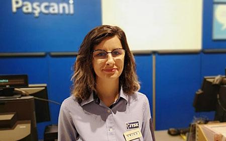Crina Andriescu: 1 an ca Store Manager JYSK Pașcani 