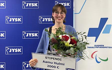 Aamu Hulmin, paraurheilija JYSK-stipendiaatti
